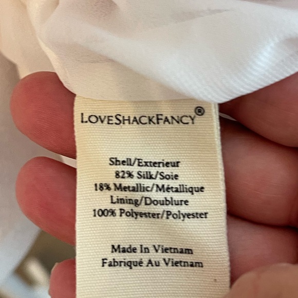 LoveShackFancy - Findlay Long Sleeve Ruffle Wrap Mini Dress Purple Metallic Star - Picture 11 of 12